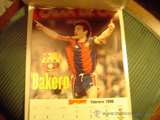 Coleccionismo deportivo: Calendario Bar&ccedil;a 96 - Foto 2