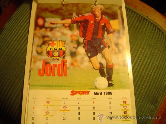 Coleccionismo deportivo: Calendario Bar&ccedil;a 96 - Foto 4