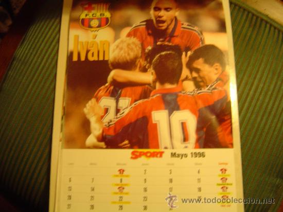Coleccionismo deportivo: Calendario Bar&ccedil;a 96 - Foto 5