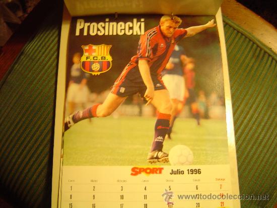 Coleccionismo deportivo: Calendario Bar&ccedil;a 96 - Foto 7