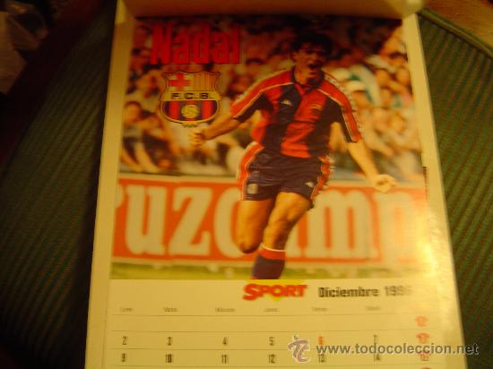 Coleccionismo deportivo: Calendario Bar&ccedil;a 96 - Foto 12