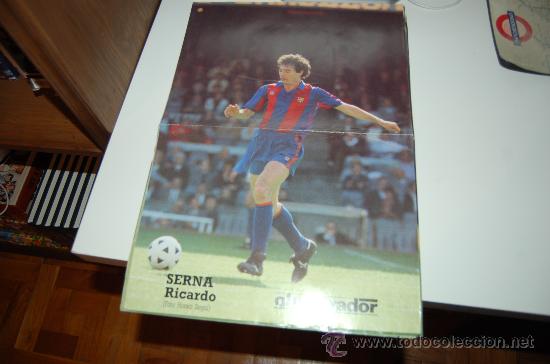 Coleccionismo deportivo: BAR&Ccedil;A: P&oacute;ster de RICARDO SERNA. Hacia 1990 - Foto 1