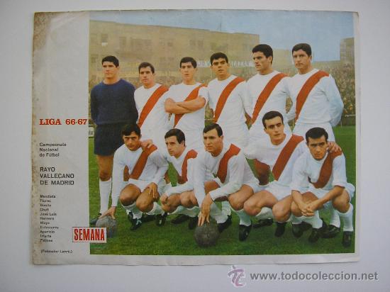 Coleccionismo deportivo: POSTER DEL RAYO VALLECANO. ORIGINAL. TEMPORADA 1966-67. REVISTA SEMANA