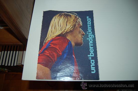 Coleccionismo deportivo: BAR&Ccedil;A: Minip&oacute;ster de BERND SCHUSTER. 1981 - Foto 1