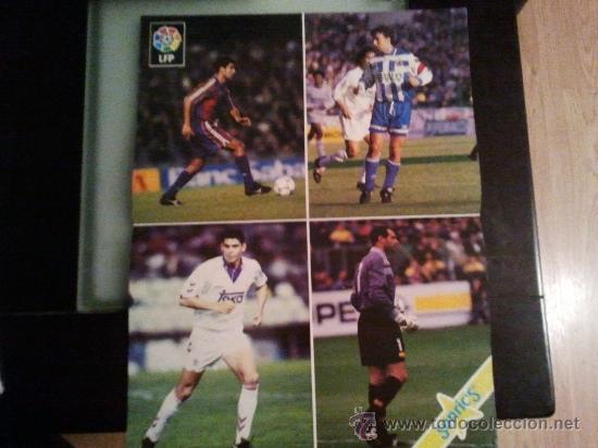 Coleccionismo deportivo: POSTER LIGA 95/96  CON GUARDIOLA,FRAN,HIERRO Y ZUBIZARRETA