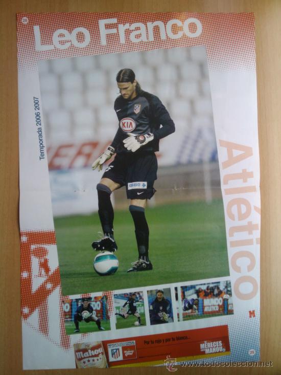 Colecionismo desportivo: POSTER GRANDE DOBLE  - LEO FRANCO - PABLO (ATLETICO DE MADRID)  2006-2007 - REVISTA DIARIO MARCA