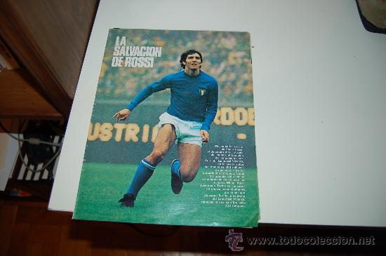 Coleccionismo deportivo: SELECCI&Oacute;N DE F&Uacute;TBOL DE ITALIA: Minip&oacute;ster de PAOLO ROSSI. Hacia 1979 u 80