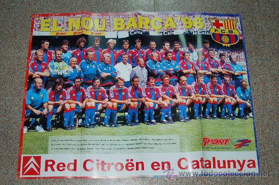 Coleccionismo deportivo: POSTER DEL BA&Ccedil;A  - EL NOU BAR&Ccedil;A  DEL 96 - MIDE 79 X 60 CM -