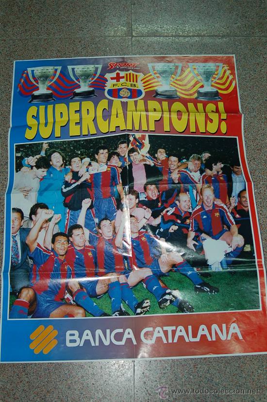 Coleccionismo deportivo: POSTER DEL BA&Ccedil;A  -  SUPERCAMPIONS   - MIDE 80 X 60 CM -