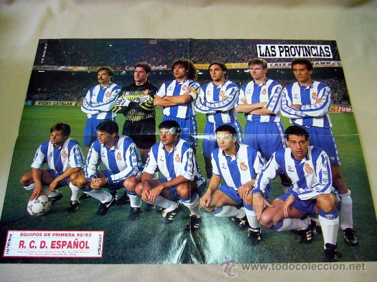 Collezionismo sportivo: CARTEL O POSTER, FUTBOL, ESPA&Ntilde;OL, LIGA 92- 93, SUPLEMENTO LAS PROVINCIAS, GINER DE VALENCIA