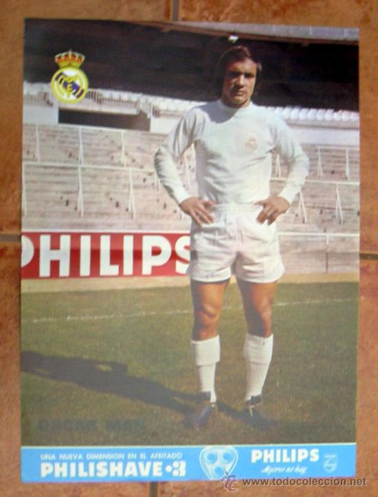 Collectionnisme sportif: Real Madrid - Oscar Mas - Poster tama&ntilde;o 41x30 - a&ntilde;os 70