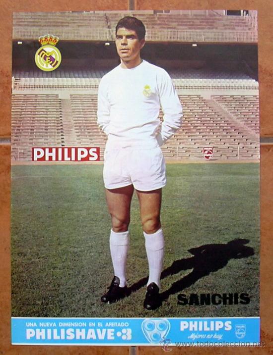 Sammelleidenschaft Sport: Real Madrid - Sanchis - Poster tama&ntilde;o 41x30 - a&ntilde;os 70