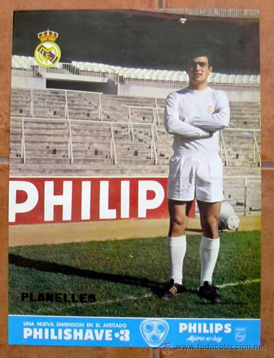 Sammelleidenschaft Sport: Real Madrid - Planelles - Poster tama&ntilde;o 41x30 - a&ntilde;os 70
