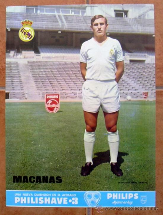 Collectionnisme sportif: Real Madrid - Macan&aacute;s - Poster tama&ntilde;o 41x30 - a&ntilde;os 70