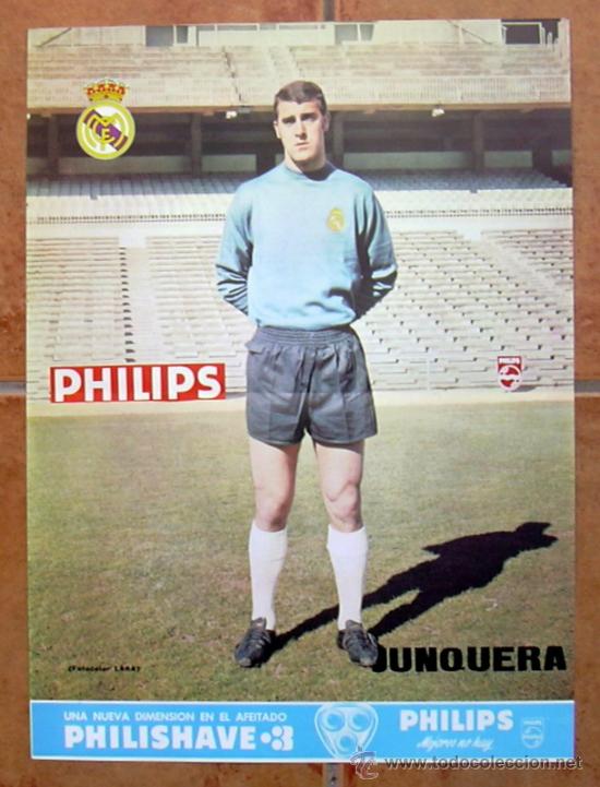 Collectionnisme sportif: Real Madrid - Junquera - Poster tama&ntilde;o 41x30 - a&ntilde;os 70