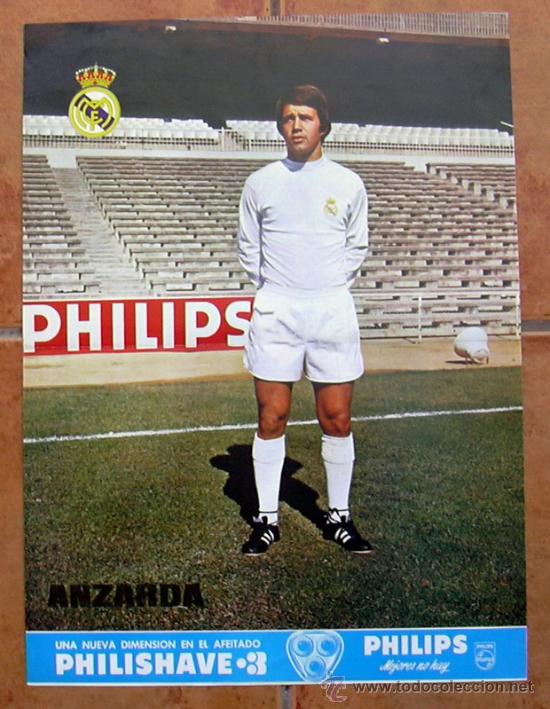 Coleccionismo deportivo: Real Madrid - Anzarda - Poster tama&ntilde;o 41x30 - a&ntilde;os 70