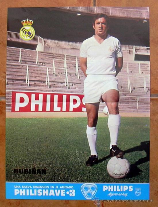 Sammelleidenschaft Sport: Real Madrid - Rubi&ntilde;&aacute;n - Poster tama&ntilde;o 41x30 - a&ntilde;os 70