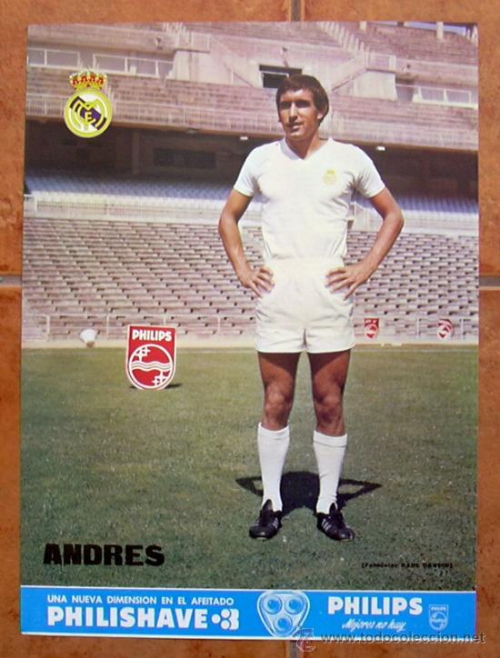 Sammelleidenschaft Sport: Real Madrid - Andr&eacute;s - Poster tama&ntilde;o 41x30 - a&ntilde;os 70