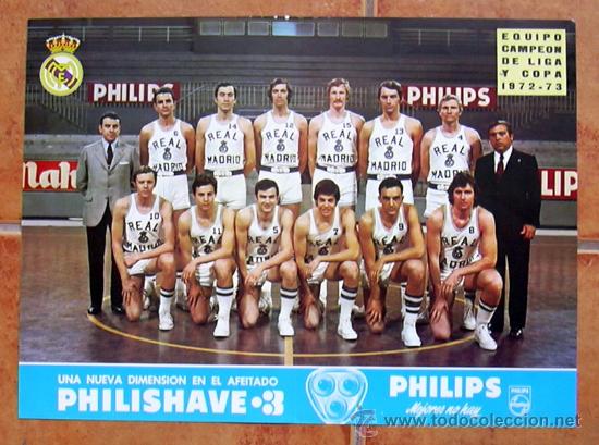 Collectionnisme sportif: Real Madrid - Equipo campe&oacute;n de Liga y Copa 1972-73 - Poster tama&ntilde;o 41x30
