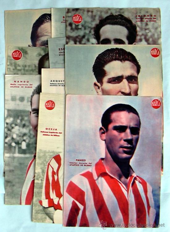 Sammelleidenschaft Sport: Athletic de Bilbao - 10 l&aacute;minas del peri&oacute;dico Marca, a&ntilde;os 40 - Ver fotos interiores