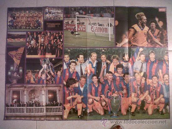 Collezionismo sportivo: POSTER BARCELONA SAMPDORIA-FINAL CHAMPION -65X93 REVISTA HOLA