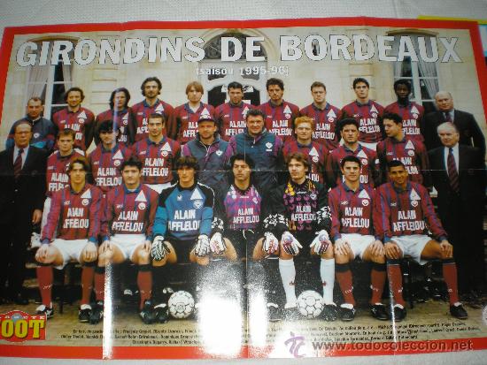 Coleccionismo deportivo: POSTER GIRONDINS 95-96 - Foto 1