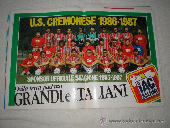 Coleccionismo deportivo: POSTER CREMONESE 86-87 - Foto 1