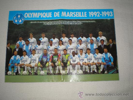 Coleccionismo deportivo: POSTER MARSELLA 92-93 - Foto 1