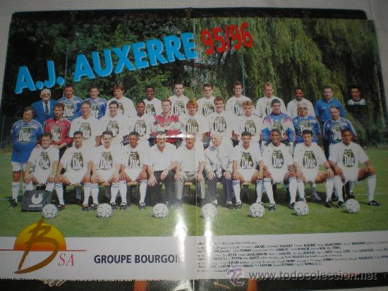 Coleccionismo deportivo: POSTER AUXERRE 95-96 - Foto 1