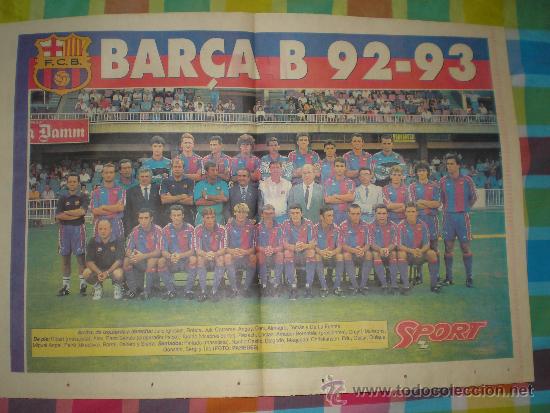 Coleccionismo deportivo: POSTER BAR&Ccedil;A B 92-93 - Foto 1