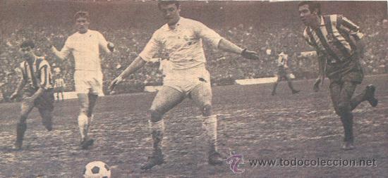 Collectionnisme sportif: REAL MADRID: Recorte de ZUNZUNEGUI en acci&oacute;n, a&ntilde;os 60