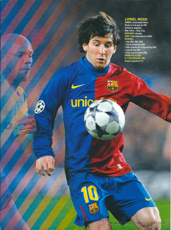 Coleccionismo deportivo: BAR&Ccedil;A: MINIP&Oacute;STER DE MESSI y XAVI ( Al Dorso ). 2009 - Foto 1