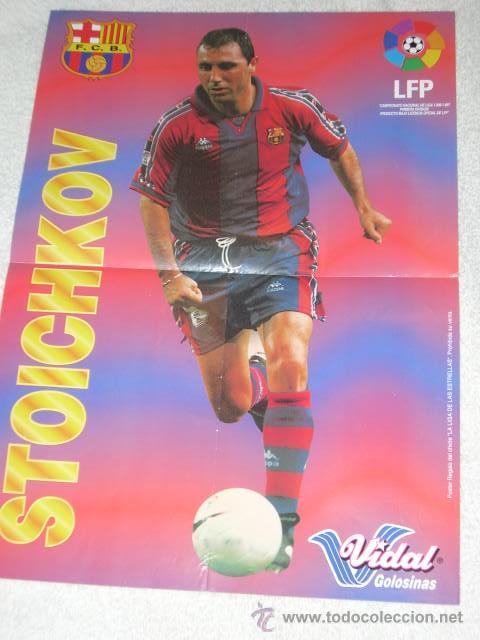 Coleccionismo deportivo: P&oacute;ster Stoichkov (Barcelona) - Foto 1