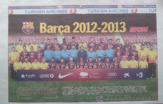 Coleccionismo deportivo: POSTER BAR&Ccedil;A 2012-2013 - PLANTILLA FC BARCELONA 12-13 - DIARIO SPORT -