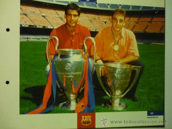Sammelleidenschaft Sport: lamina la vanguardia album del bar&ccedil;a con guardiola y ferrer
