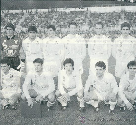Colecionismo desportivo: ALBACETE BALOMPI&Eacute;: Recorte de un equipo de los primeros a&ntilde;os 90