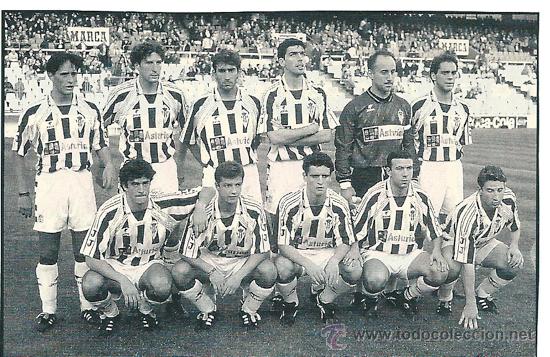 Collezionismo sportivo: REAL SPORTING DE GIJ&Oacute;N: Recorte de un equipo de mediados de los a&ntilde;os 90