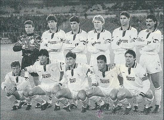 Collezionismo sportivo: REAL MADRID: Recorte de un equipo de la temporada 92-93