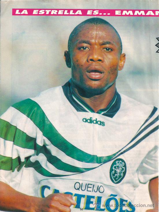 Collezionismo sportivo: SPORTING CLUBE DE PORTUGAL: Minip&oacute;ster de EMMANUEL AMUNIKE. A&ntilde;os 90