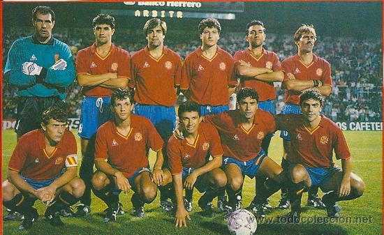 Collezionismo sportivo: SELECCI&Oacute;N ESPA&Ntilde;OLA DE F&Uacute;TBOL: Recorte de los primeros a&ntilde;os 90
