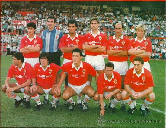 Collezionismo sportivo: REAL MURCIA: Gran recorte de un equipo de la temporada 91-92