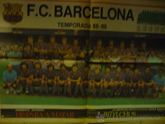 Sammelleidenschaft Sport: POSTER CENTRAL EL PERIODICO-F.C.BARCELONA PLANTILLA 88-89