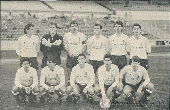 Collezionismo sportivo: UNI&Oacute;N DEPORTIVA LAS PALMAS: Recorte de un equipo de los primeros a&ntilde;os 90
