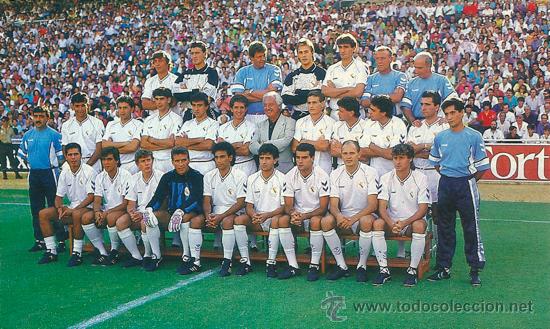 Collezionismo sportivo: REAL MADRID: Recorte de la plantilla de la temporada 90-91