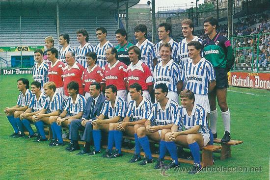Collezionismo sportivo: REAL SOCIEDAD: Recorte de una plantilla de los primeros 90