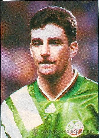 Collectionnisme sportif: SELECCI&Oacute;N DE FUTBOL DE IRLANDA ( EIRE ): Recorte de JOHN ALDRIDGE. 1990