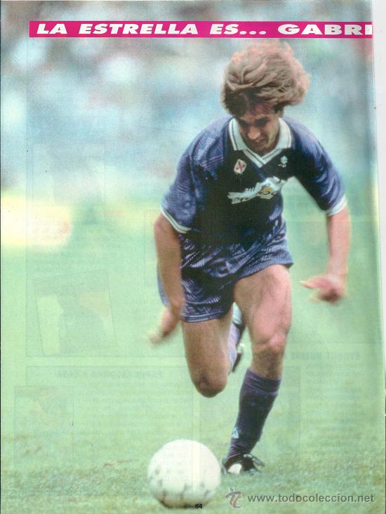 Colecionismo desportivo: FIORENTINA: Minip&oacute;ster de GABRIEL OMAR BATISTUTA. Mediados de los 90