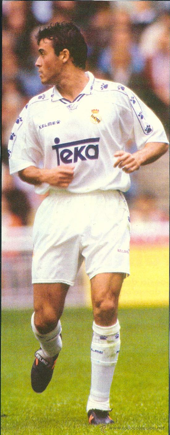 Colecionismo desportivo: REAL MADRID: Gran recorte de LU&Iacute;S ENRIQUE. Mediados de los 90