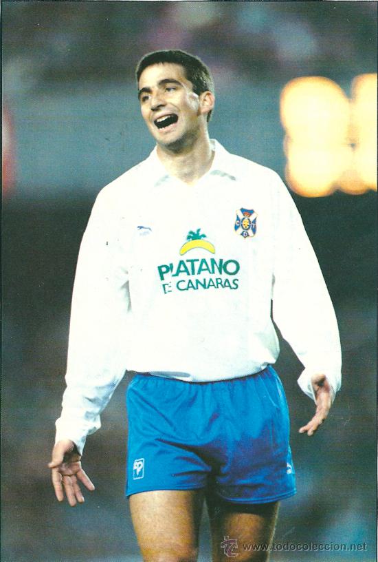 Colecionismo desportivo: CLUB DEPORTIVO TENERIFE: Gran recorte de JUAN ANTONIO PIZZI. Mediados de los 90