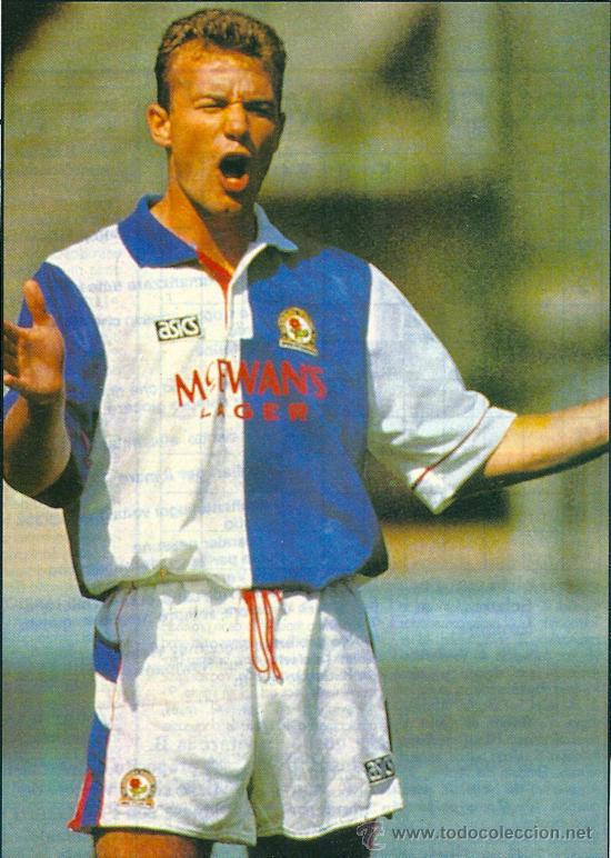Collezionismo sportivo: BLACKBURN ROVERS: Gran recorte de ALAN SHEARER. Mediados de los 90